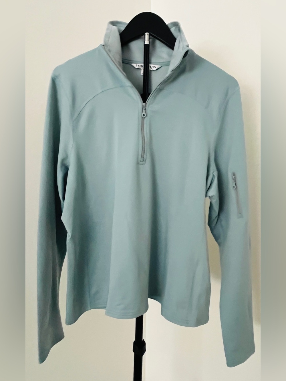 Pendleton Women’s Soft Blue Quarter Zip Performance Pullover | XL